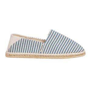 Jack And Jones Mens Striped Canvas Flat Espadrilles / Coronet Blue